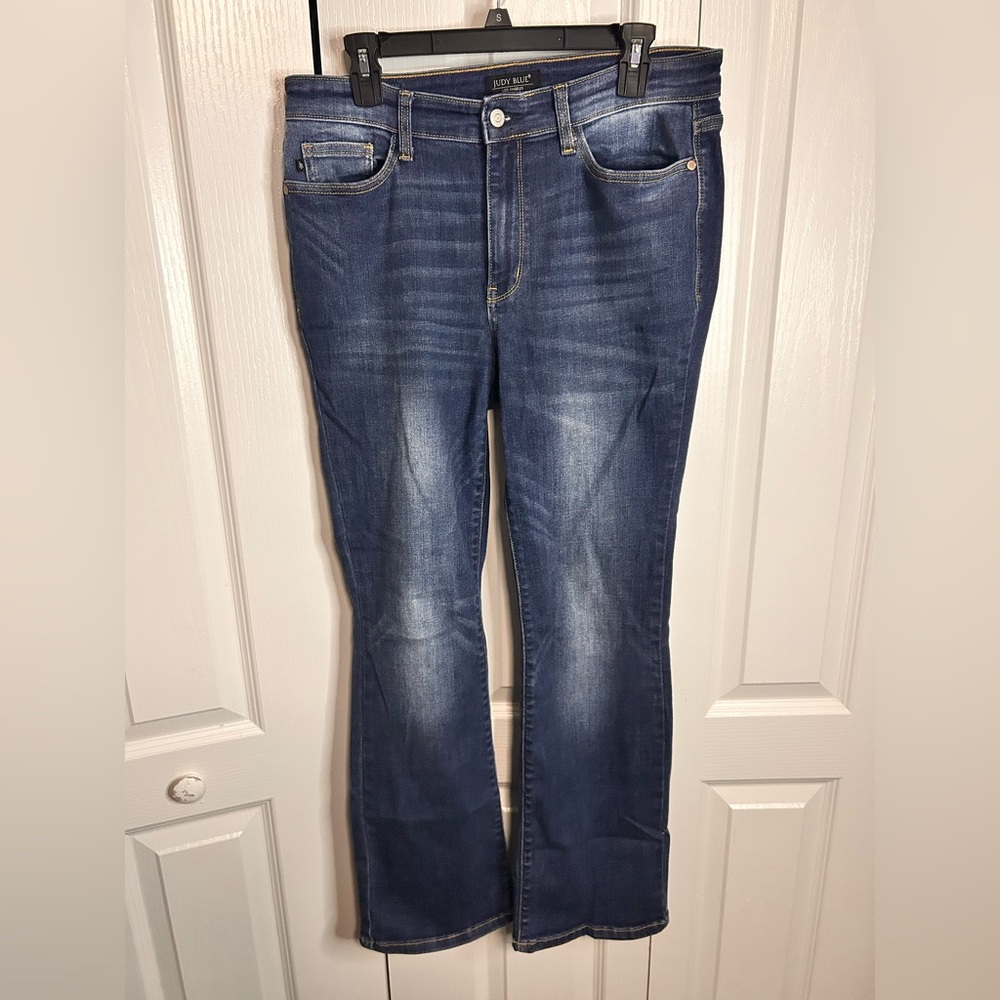 Judy Blue Women’s‎ Jeans High Waisted Solid Bootcut Size 13/31 Stretch Pockets